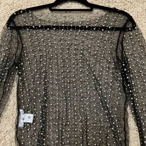 🖤🤍Sheer Black Mesh Top🤍🖤